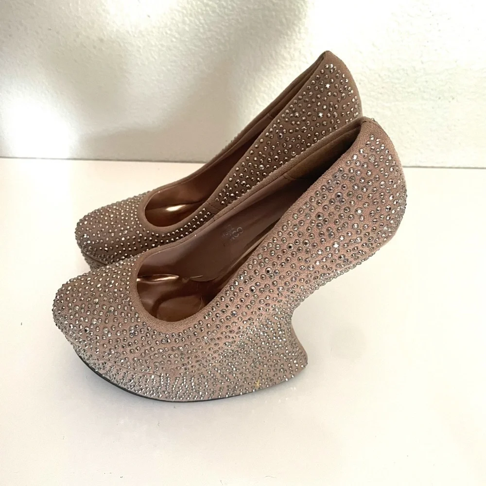 BEAUTIFUL SHOES All Over Studded platform heels-37